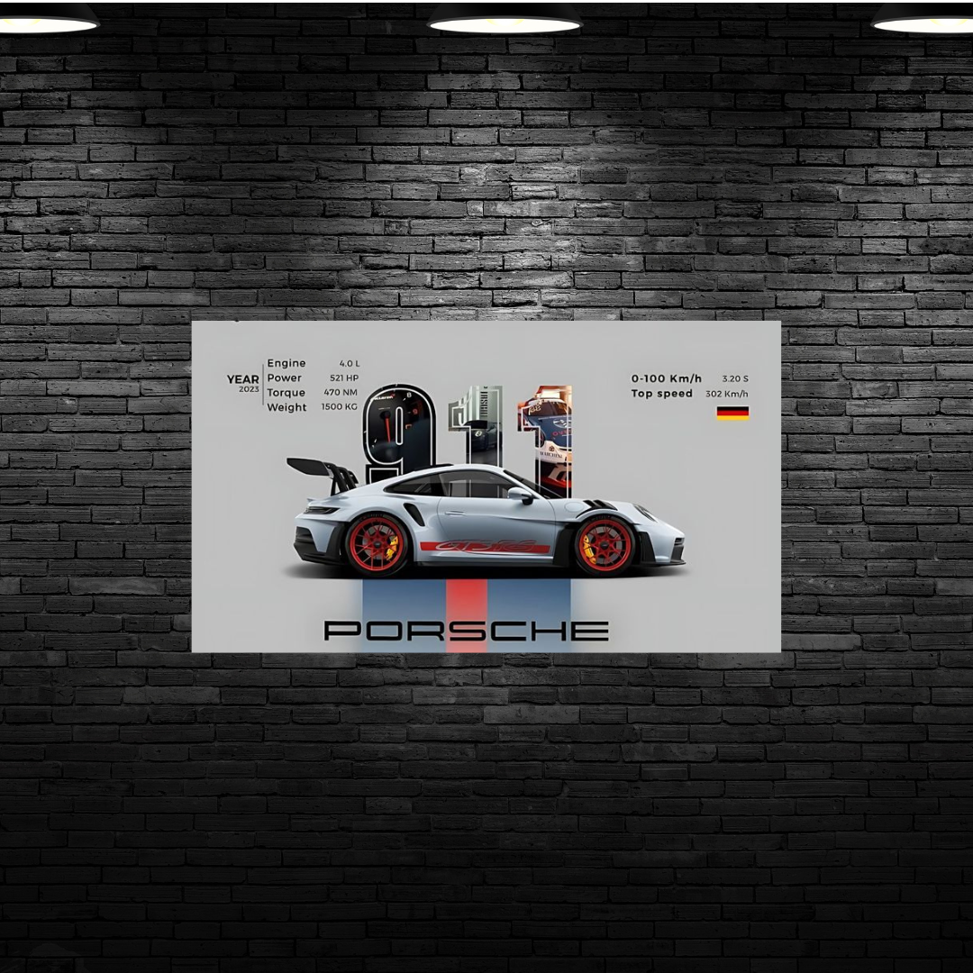 Plaque Personnalisée -PORSCHE 911